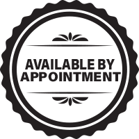 Available by Appointment  badge